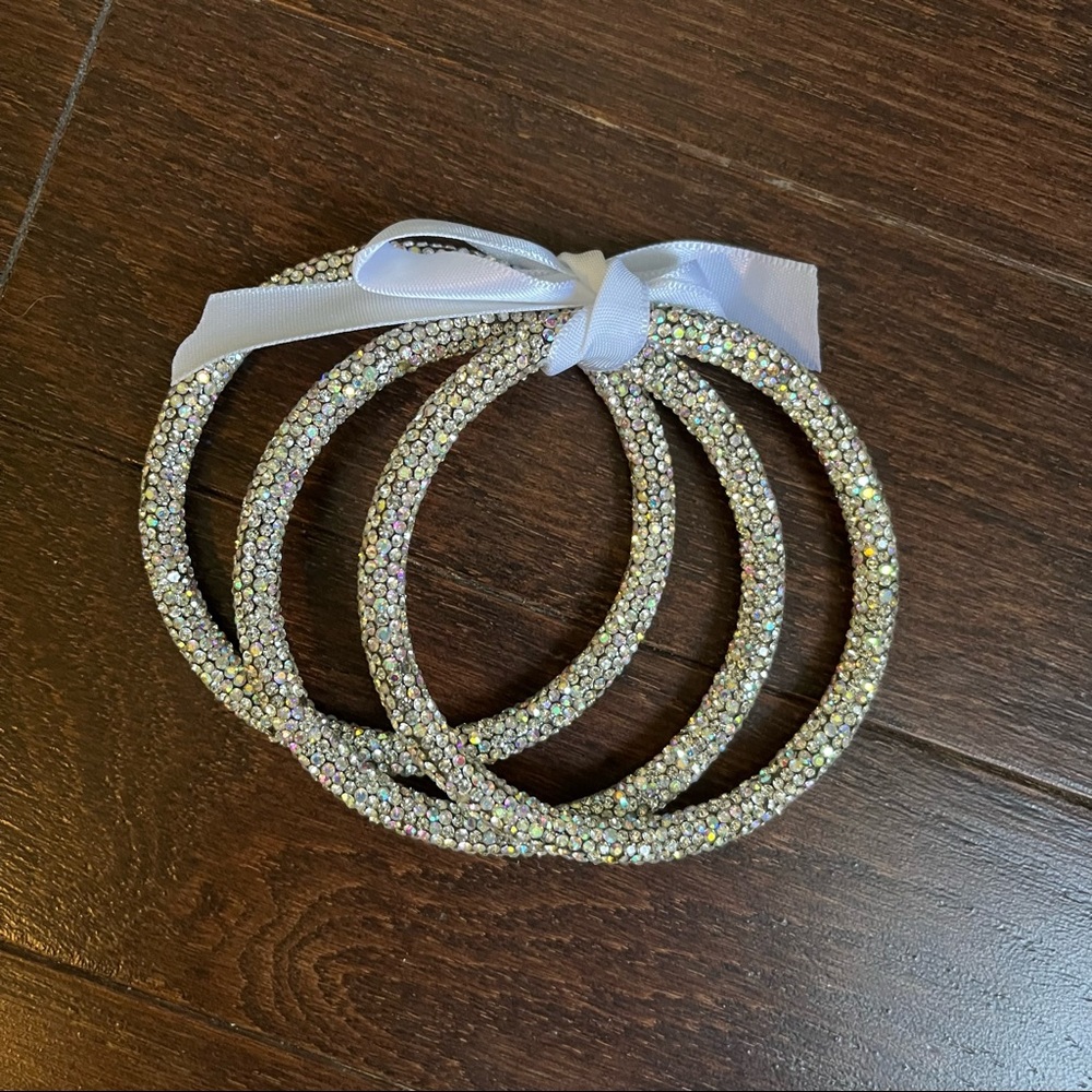 3 Piece Rhinestone Bangle Bracelets